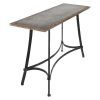 Brown Wood And Steel Plate Console Tables (Photo 8 of 15)