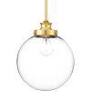 Bubbles Clear And Natural Brass One-Light Chandeliers (Photo 5 of 15)