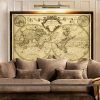 Vintage Map Wall Art (Photo 2 of 15)