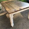Distressed Walnut And Black Finish Wood Modern Country Dining Tables (Photo 9 of 25)