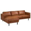 Florence Mid Century Modern Right Sectional Sofas Cognac Tan (Photo 2 of 25)