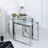 Clear Glass Top Console Tables (Photo 2 of 15)