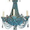 Small Turquoise Beaded Chandeliers (Photo 8 of 15)