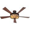 Mission Style Outdoor Ceiling Fans With Lights (Photo 2 of 15)