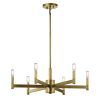 Natural Brass Six-Light Chandeliers (Photo 6 of 15)
