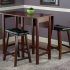25 Collection of Bettencourt 3 Piece Counter Height Solid Wood Dining Sets
