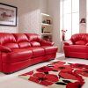 Red Leather Couches And Loveseats (Photo 11 of 15)