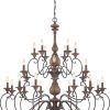 Rustic Black 28-Inch Four-Light Chandeliers (Photo 4 of 15)