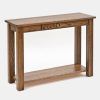 Metal And Mission Oak Console Tables (Photo 3 of 15)