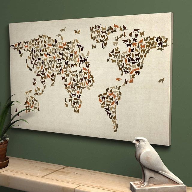15 Collection of Map of the World Wall Art