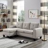 2Pc Polyfiber Sectional Sofas With Nailhead Trims Gray (Photo 17 of 25)