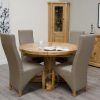 Round Oak Extendable Dining Tables And Chairs (Photo 4 of 25)
