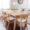 Rustic Mid-Century Modern 6-Seating Dining Tables In White And Natural Wood (Photo 10 of 25)