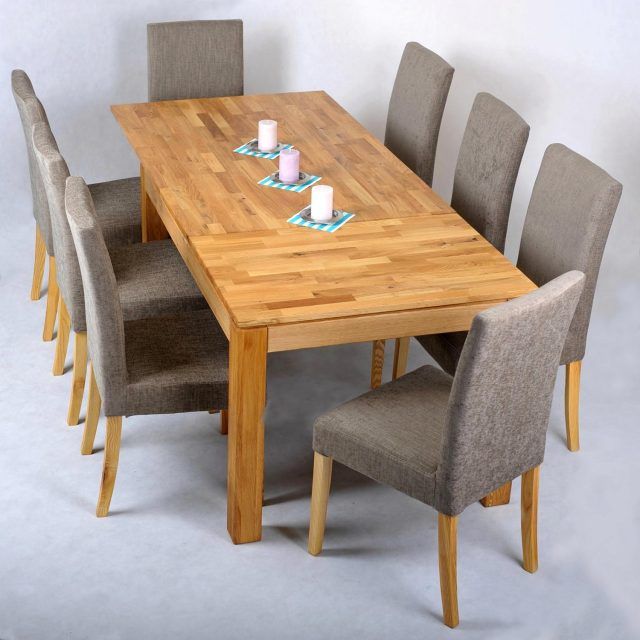 2024 Latest Oak Dining Tables and Fabric Chairs