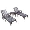 Outdoor Cast Aluminum Chaise Lounge Chairs (Photo 2 of 15)