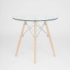 Eames Style Dining Tables With Chromed Leg And Tempered Glass Top (Photo 6 of 25)