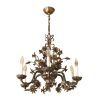Natural Brass Six-Light Chandeliers (Photo 4 of 15)