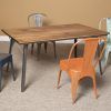 Dining Tables With Metal Legs Wood Top (Photo 13 of 25)