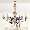 French White 27-Inch Six-Light Chandeliers (Photo 4 of 15)