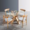 Round Glass And Oak Dining Tables (Photo 25 of 25)