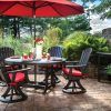 Patio Table And Chairs With Umbrellas (Photo 2 of 15)