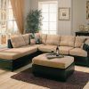 Bonded Leather All In One Sectional Sofas With Ottoman And 2 Pillows Brown (Photo 8 of 25)