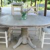 Solid Wood Circular Dining Tables White (Photo 5 of 25)