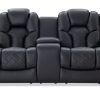 Panther Fire Leather Dual Power Reclining Sofas (Photo 10 of 15)