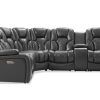 Panther Fire Leather Dual Power Reclining Sofas (Photo 5 of 15)