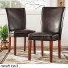 Dark Brown Leather Dining Chairs (Photo 8 of 25)