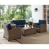 Patio Conversation Sets With Blue Cushions (Photo 4 of 15)
