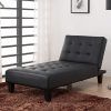 Black Leather Chaise Lounges (Photo 7 of 15)