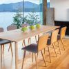 Rustic Mid-Century Modern 6-Seating Dining Tables In White And Natural Wood (Photo 7 of 25)