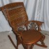 Wicker Rocking Chair With Magazine Holder (Photo 12 of 15)