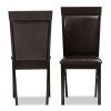 Dark Brown Leather Dining Chairs (Photo 2 of 25)