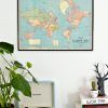 World Map Wall Art Framed (Photo 5 of 15)