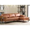 Florence Mid Century Modern Right Sectional Sofas Cognac Tan (Photo 17 of 25)