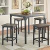 Mysliwiec 5 Piece Counter Height Breakfast Nook Dining Sets (Photo 5 of 25)