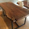 Walnut Finish Live Edge Wood Contemporary Dining Tables (Photo 4 of 25)