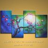 Cherry Blossom Oil Painting Modern Abstract Wall Art (Photo 10 of 15)
