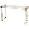 Brass Smoked Glass Console Tables (Photo 7 of 15)