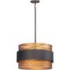 Oil Rubbed Bronze And Antique Brass Four-Light Chandeliers (Photo 4 of 15)