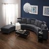 Setoril Modern Sectional Sofa Swith Chaise Woven Linen (Photo 12 of 25)