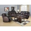 3Pc Faux Leather Sectional Sofas Brown (Photo 23 of 25)