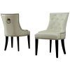 Cream Leather Dining Chairs (Photo 4 of 25)