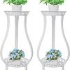 White 32-Inch Plant Stands (Photo 2 of 15)