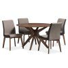 Laurent 5 Piece Round Dining Sets With Wood Chairs (Photo 13 of 25)