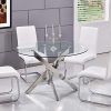 4 Seater Round Wooden Dining Tables With Chrome Legs (Photo 2 of 25)
