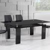 Black Glass Dining Tables And 4 Chairs (Photo 17 of 25)