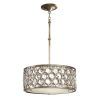 Burnished Silver 25-Inch Four-Light Chandeliers (Photo 5 of 15)